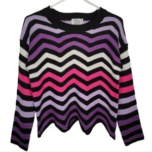 Jolie & Joy Girls by FCT Zig Zag Striped Knit Sweater